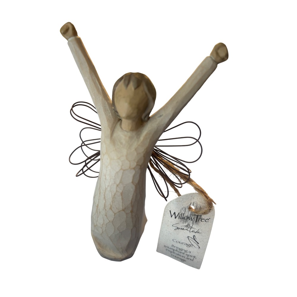 Willow Tree Courage Angel Figurine  DEMDACO 26149 Wire Wings Triumphant